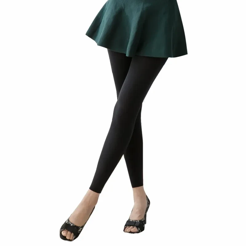 Leggings opacos de microfibra de moda sin pie, 80D